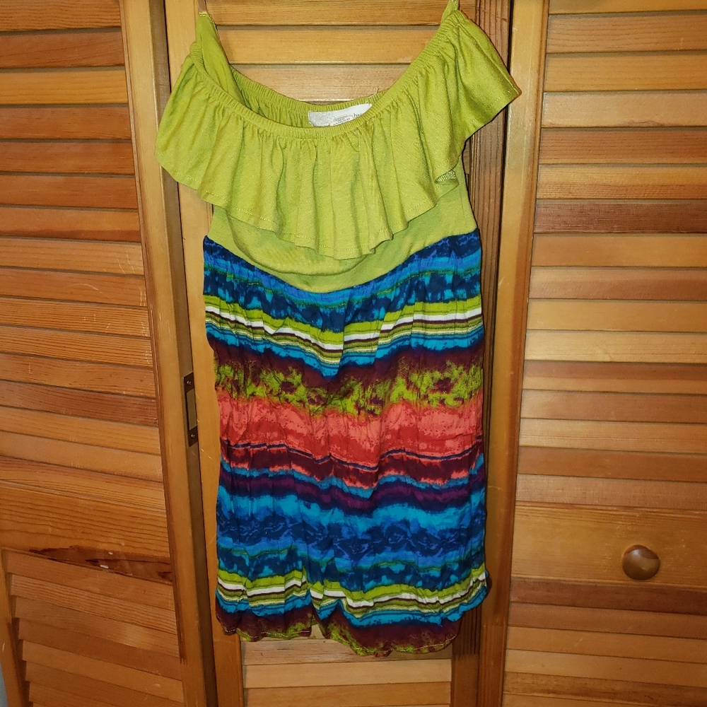 Strapless multicolored dress (XS)